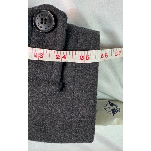 Dockers Mens Wool Blend Pea Coat Charcoal Gray Double Breasted 3XL NEW image 10