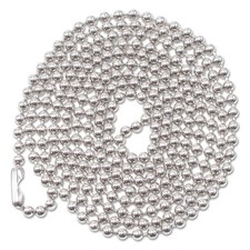Advantus 75417 ID Badge Holder Chain, Ball Chain Style, 36" Standard, Silver