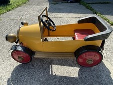 Brum Yellow Pedal Car with Red Seat and Wheels for Kids Ages 3-7