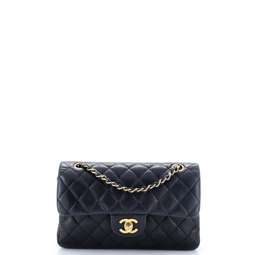 Chanel Vintage Classic Double Flap Bag Quilted Lambskin Small