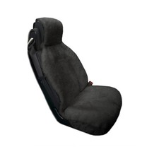 Sheepskin Seat Cover Universal Fit Gray, Airbag Compatible