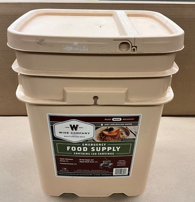 WISE COMPANY EMERGENCY FOOD SUPPLY READY MADE BREAKFAST PREP 120 SERVINGS (#F4