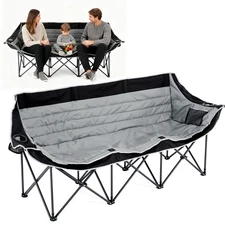 Triple Camping Chair - 81.5" Oversized Loveseat for 3 Person Outdoor Seating