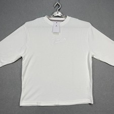 Jordan Crewneck Sweatshirt Mens Large White Embroidered Logo JUMPMAN Long Sleeve