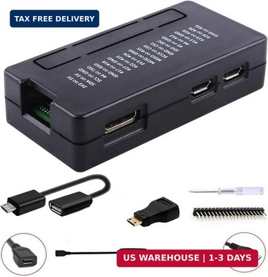 GeeekPi Pi Zero 2 W Case/Zero W Case, 7 in 1 Basic Starter Kit with 20Pin GPIO H