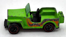 Hot Wheels Redline Grass Hopper Jeep 1975 Mattel Hong Kong Lime Green Vintage Hot Wheels Redline Grass Hopper Jeep 1975 Mattel Hong Kong Lime Green Vintage