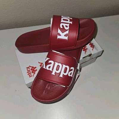 Kappa 222 Banda Adam 9 Red White Slide Sandals Men's Size 8 Synthetic Comfort