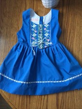 Size 2 Authentic Swiss German Girls Dirndl/Oktoberfest Made In Switzerland