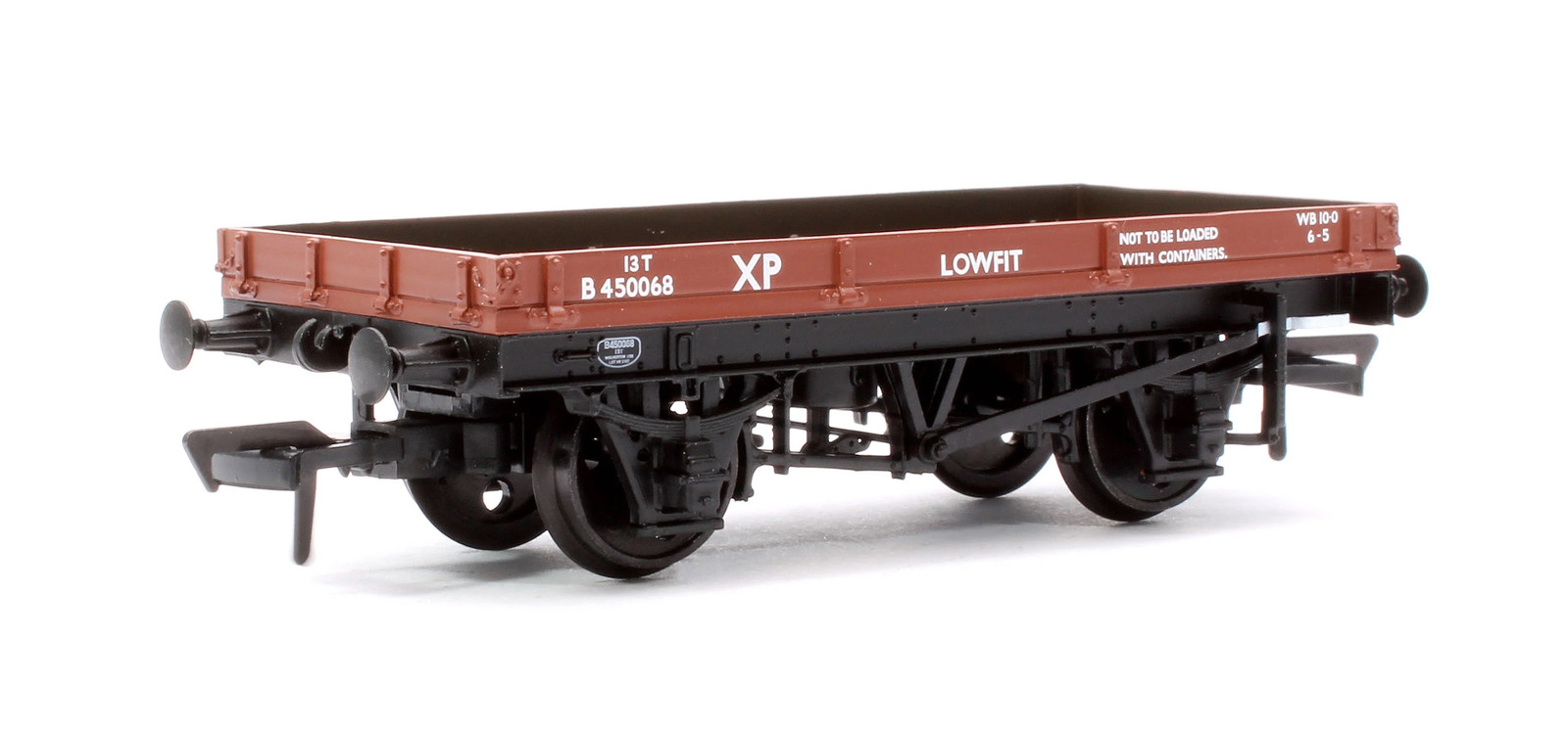 Bachmann 37-477D 1 Plank 'Lowfit' Wagon BR Bauxite (Early) No.B450068
