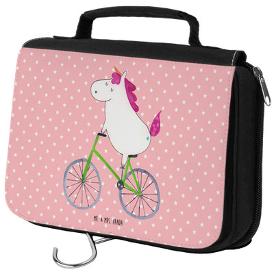 Kulturtasche Einhorn Radfahrer - Geschenk Reisebeutel kosmetiktäschchen Bike..