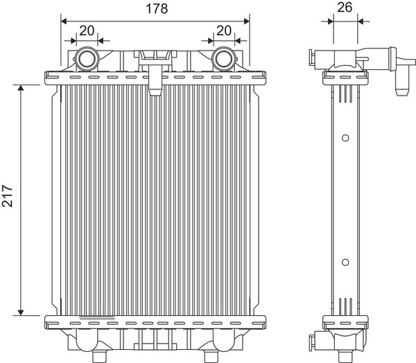 MotorküHler WasserküHler Valeo 701429 Aluminium FüR VW Golf 7 5G1 BQ1 BE1 BE2 A3-image