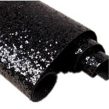 Self Adhesive Black Chunky Glitter Wallpaper, Sparkle Glitter Wallpaper for W...