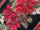 Handcrafted - Quilted Table Runner NEW 2026- Christmas -Poinsettias, Pinecones — photo 4