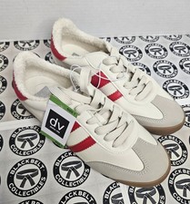 Dolce Vita Women  s Size 7 Lace up sneaker in white Red Stripe New 