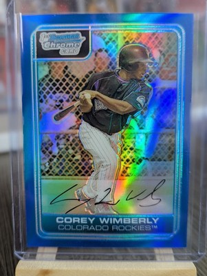 BC126 2006  Corey Wimberly RC Blue Refractor 120/150 2006 Bowman Chrome