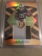 2019 Gold Standard Newly Minted Memorabilia Josh Jacobs Rookie Jersey Relic /49