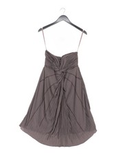 Coast A-Line Midi Dress UK10 in Grey