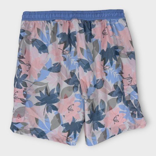 Costume da bagno Catalina medio foderato in rete rosa tropicale blu - Foto 3 di 6