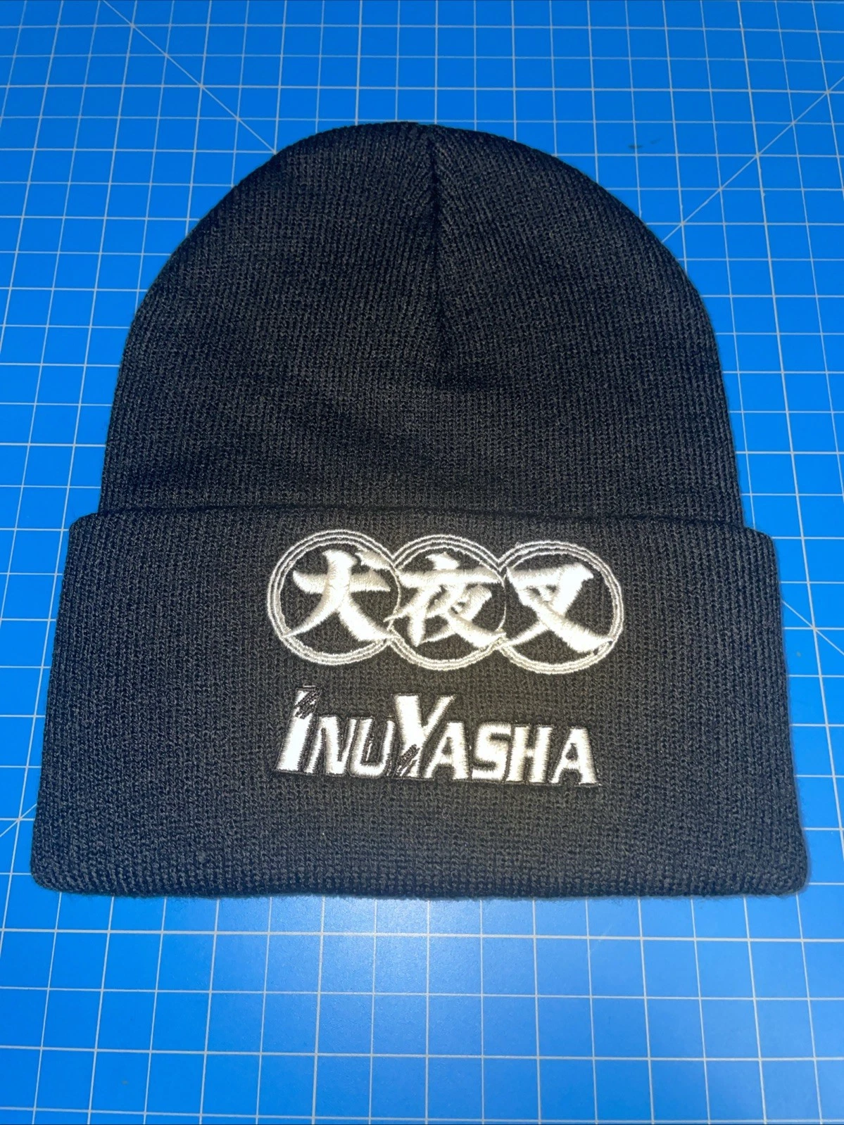 Black One Size Adult Knit Beanie Inuyasha