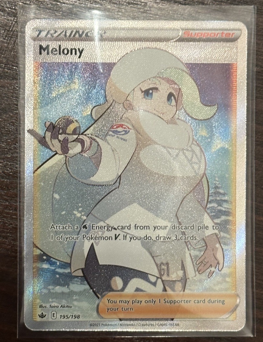 2021 Pokemon Chilling Reign Melony Trainer Full Art NM #195/198