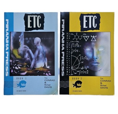 ETC Books 1 & 2 #1 #2 Graphic Novels Piranha Press 1989 Tim Conrad Michael Davis