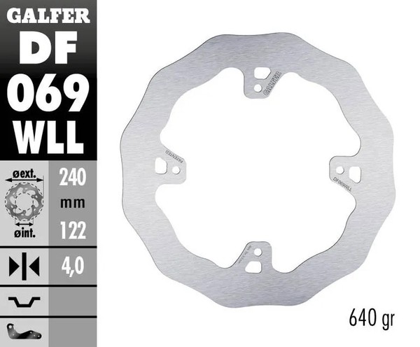 Bremsscheibe Wave Galfer Honda Crf/Cr Red-Moto Crf Hm-Moto Cre-F/Crm-F/Crf/Cr...-image