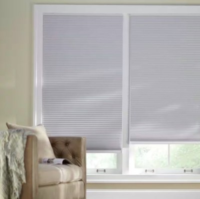 HDC Cordless Shadow White Blackout Window Honeycomb Cellular Shades 33.5 x 64