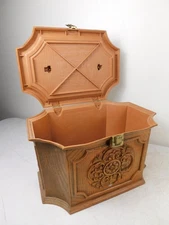 1970s Vintage Sewing Basket Storage Fancy Plastic Bin Box Chest Caddy Max Klein