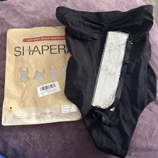 SHAPERX Strapless Shortie Bodysuit Black 5216 L/XL Shaper
