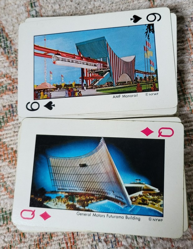 VTG Stancraft 1964 1965 New York World's Fair Plastic Playing Cards 52 Cards 