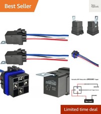 4-pin 40/30AMP 12VDC Waterproof Relays, Built-in Diode, SPST Automotive Relay...
