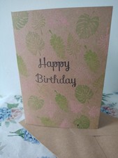 Handmade ink stamped Birthday Card