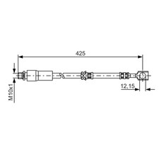 1x ORIGINAL® Bosch Bremsschlauch Vorne für Opel VECTRA C Caravan VECTRA C