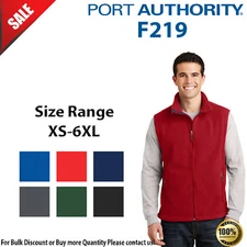 Port Authority Mens Polyester Super Soft Winter Fleece Vest With Pockets F219