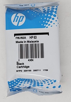 HP 63 Black Ink Cartridge in Foil Bag 