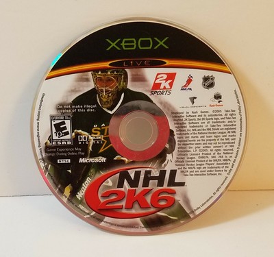 NHL 2K6 (Microsoft Xbox, 2005) ice hockey game disc only