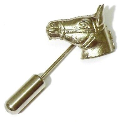 Épingle à Chapeau Vintage Tête De Cheval - Couleur Argent - Bijou Rétro