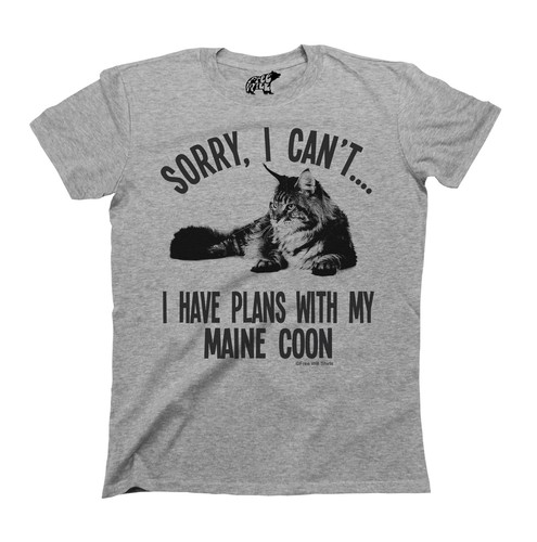 Womens Maine Coon Cat T-Shirt Sorry I 