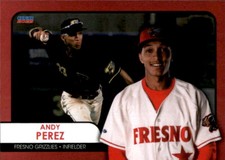 2023 Fresno Grizzlies Choice #21 Andy Perez Santa Clara Cuba - NM Baseball Card