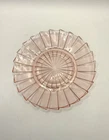 Sierra Pinwheel Pink Depression Glass Saucer ⅝x5½" Diameter