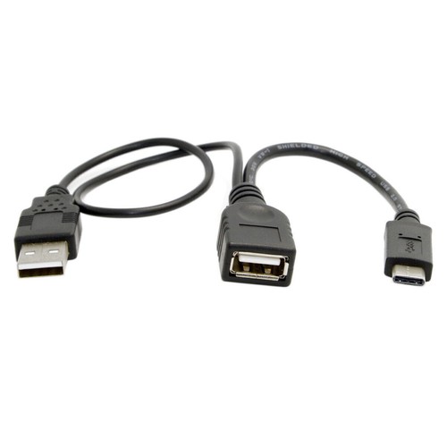 CY USA USB-C 3.1 Type C to A Female OTG Data Host Cable with Power for Laptop - Picture 2 of 6