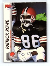 1992 Pro Set Power Patrick Rowe Cleveland Browns #86