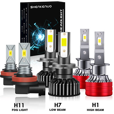 For  Renault Duster 2013-2019 LED Headlight High Low Beam + Fog Light Bulbs Kit