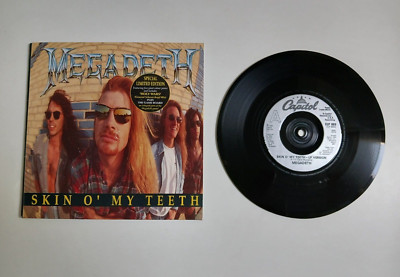 MEGADETH SKIN O' MY TEETH VINYL 7'' SINGLE + GAME BOARD CAPITOL UK 1992 EX