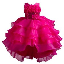 Girl Flower Girl Organza Patchwork Sequin Princess Dress Puffy Party Gown