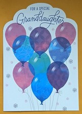 "For A Special Granddaughter" Birthday Greeting Card  Envelope 5x7" 