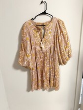 ANTHROPOLOGIE Size S Agathe Lace Boho Mini Dress Pullover