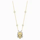 SWAROVSKI Scarab Necklace Crystal Station Chain Gold NEW w Tags Was $169