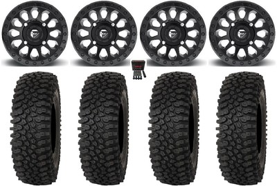 Fuel Vector 14'' Wheels Black 32'' Roctane ST Tires Can-Am Defender