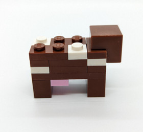 LEGO 21114 Minecraft Lot - Minifigures: Steve, Skeleton & Reddish Brown Cow (min